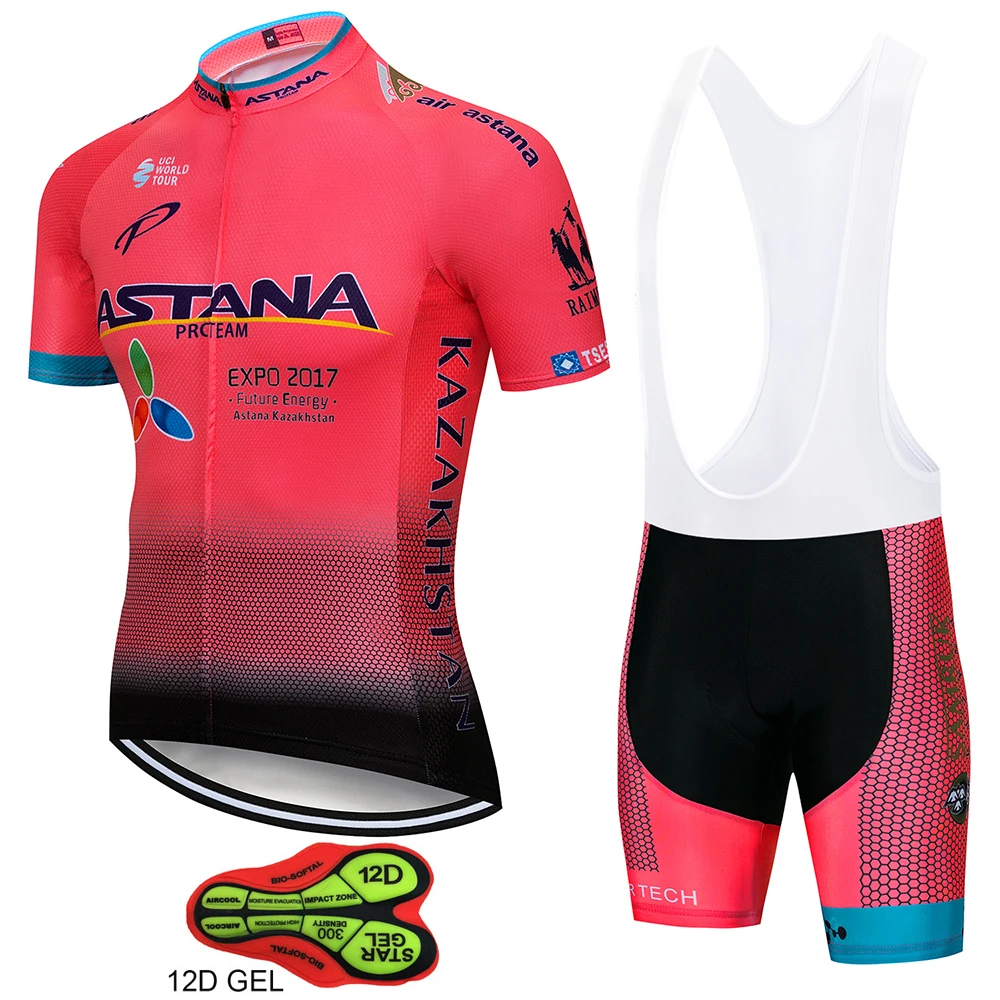 2018 Team Astana Cycling JERSEY Bike Shorts set Quick Dry Ropa Ciclismo Mens Breathable Bicycle clothing summer pro Cycling wear 2018 Team Astana Cycling JERSEY Bike Shorts set Quick Dry Ropa Ciclismo Mens Breathable Bicycle clothing summer pro Cycling wear