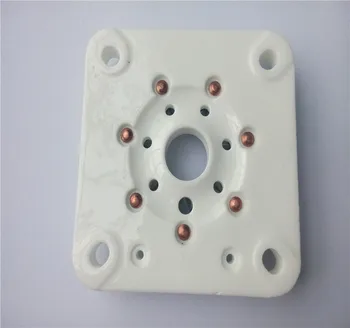 

2pcs Ceramic tube socket GZC7-C tube holder tablet 7 pin silver foot for 6C33 FU29 FU19 FU32 FU30