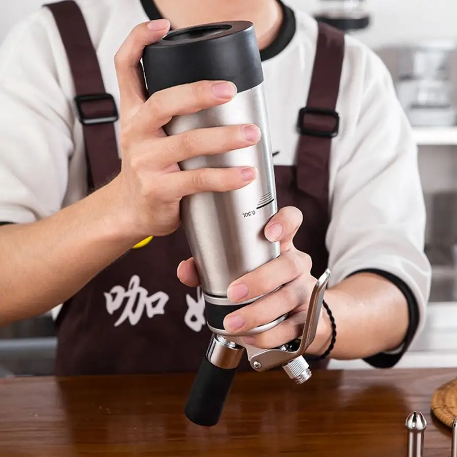 

2Style 500ml Metal Cream Whipper Coffee Dessert Cream Butter Dispenser Whipper Foam Maker Generator Spray Tool