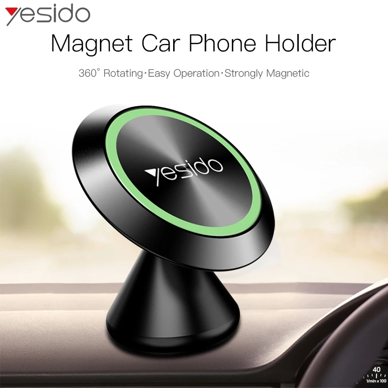 Yesido C34 светящаяся присоска магнитный автомобильный держатель для телефона универсальный сильный магнит металлический Автомобильный держатель для телефона автомобильная подставка для мобильного телефона