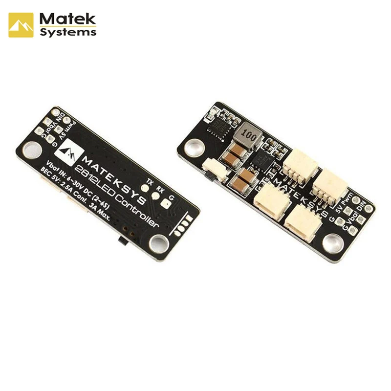

Matek System 2812LED Controller 2-6S LED Control Module w/ 5V BEC / 2812LED Controller & 2812ARM-4 Light 2812ARM-6 Light