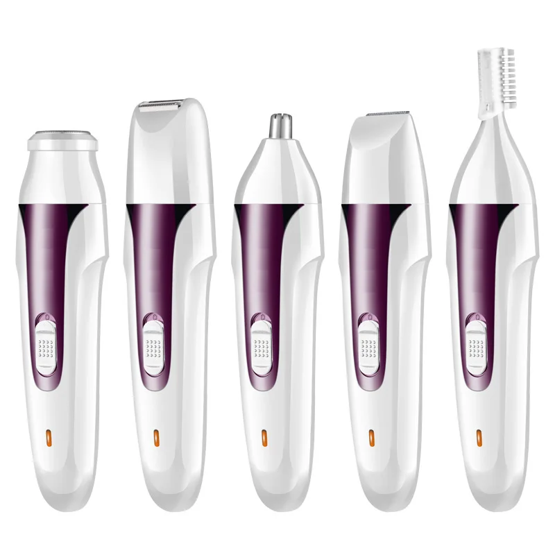

5in1 facial women epilator electric female epilator leg body face hair removal depilatory mini lady shaver bikini trimmer set