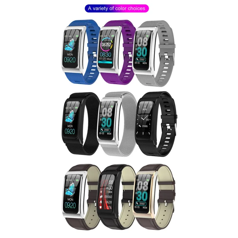 

Ak12 Smart Bracelet Color Screen Ip67 Waterproof Women's Watch Sphygmomanometer Menstrual Cycle Activity Monitor Sports Band