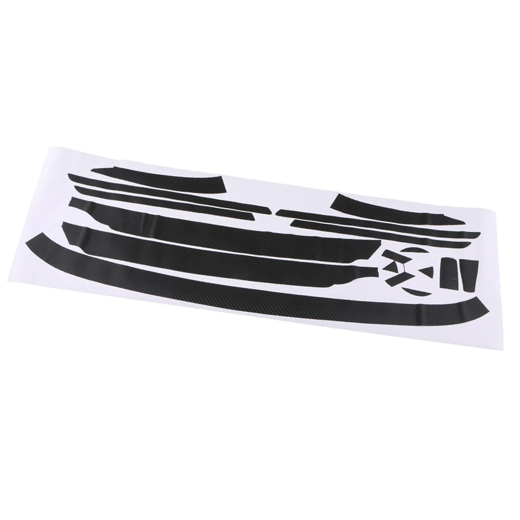 17 Pieces Front Bumper Grills Hood Mesh Grille Molding Stickers for VW CC Fashionable Appearance Waterproof Self-Adhesive