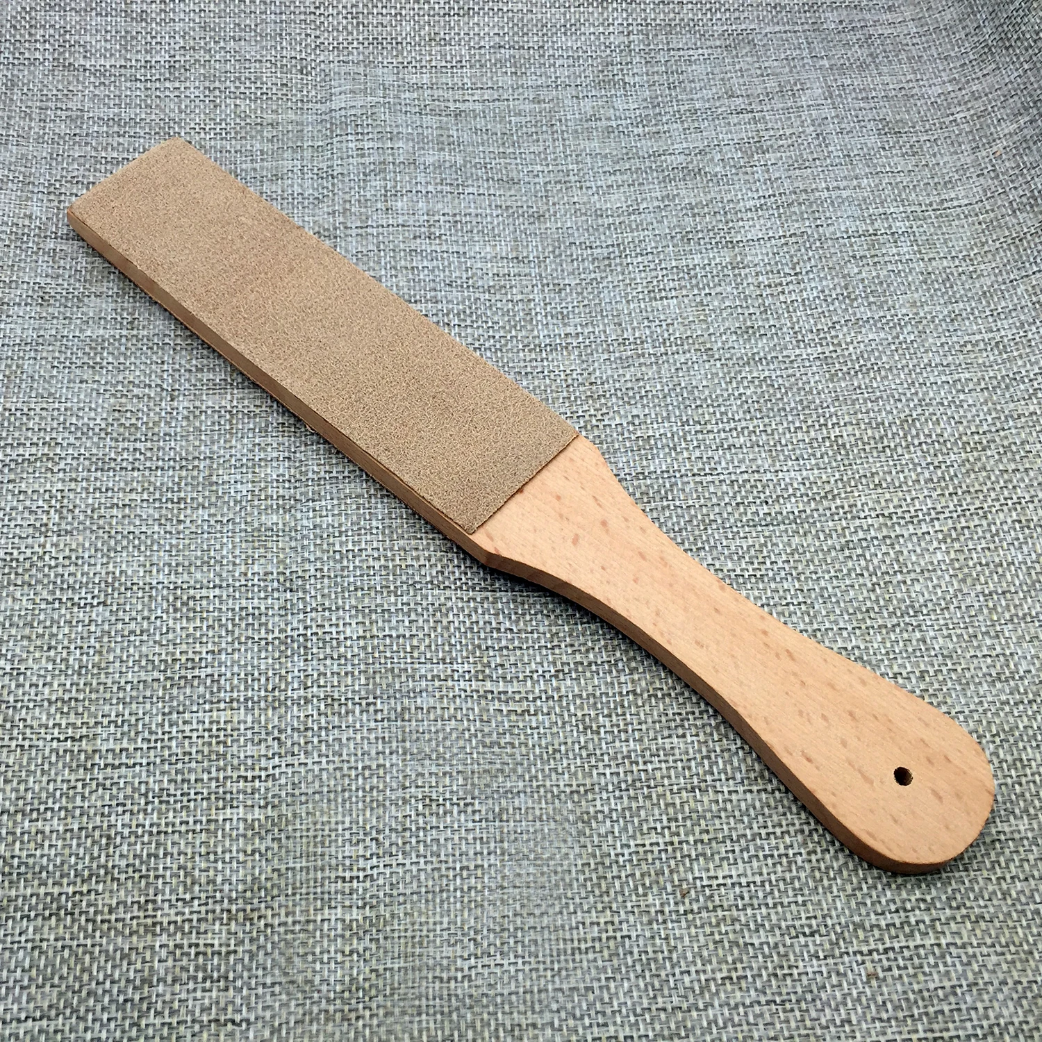Knife Sharpener Set Wooden Handle Leather Sharpening Strop Handmade Razors Polishing Board And Polishing