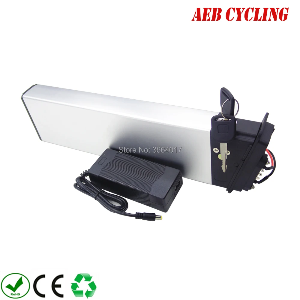 High capacity folding bike battery 36V 14.5Ah Lithium ion silver case battery for city bike foldabl
