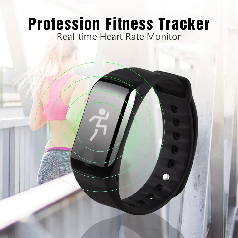 

Health Care Dynamic Heart Rate/Blood Oxygen/Blood Pressure Monitor Waterproof OLED Display Activity Tracker Smart Wristband