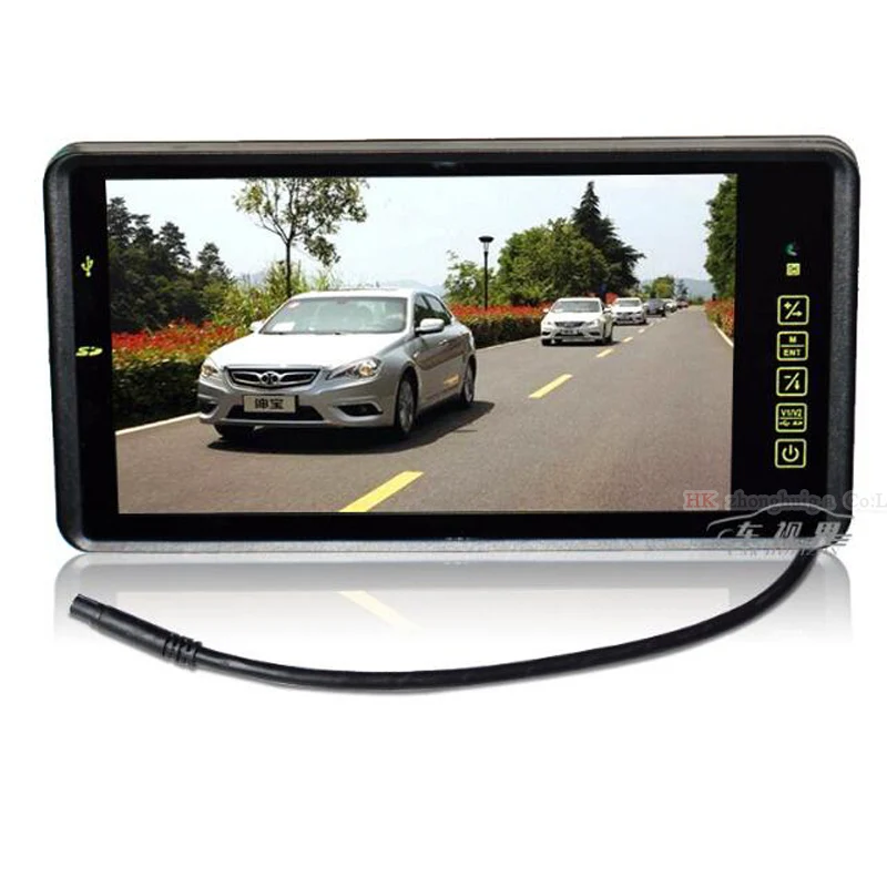 2018 Newest 9 Inch LCD Car Mirror Monitor Bluetooth MP5 FM Music Player with USB SD Remotely control Audio input Parking assist
