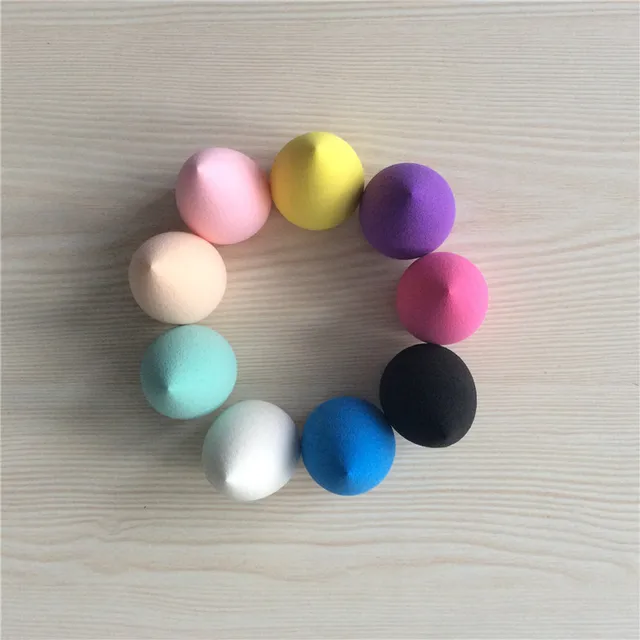 1pcs Smooth Cosmetic Puff Dry Wet Use Makeup Foundation Sponge Beauty Face Care Tools Accessories Water-drop Shape 9 Colors 2