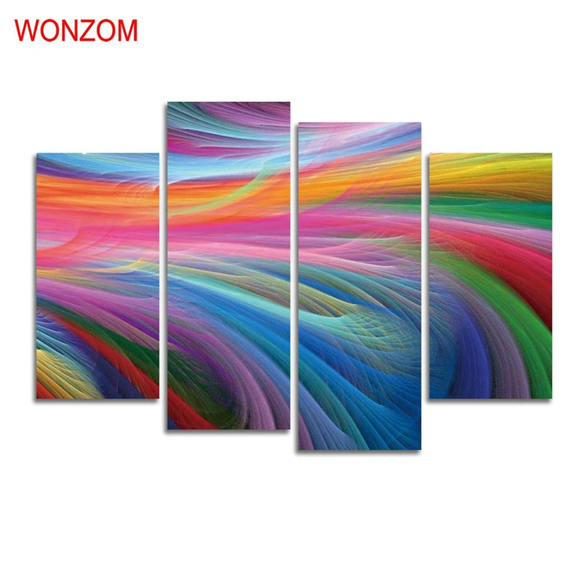 Colore Dell Arcobaleno Canvas Art Print Poster Astratto Cuadros Decoracion Epoca Moderna Della Parete Di Natale Quadri Su Tela Per La Decorazione Domestica Canvas Picture Picture For Homecanvas Art Print Poster Aliexpress