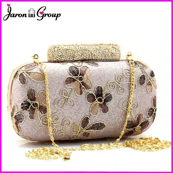 2014 New Designer Purses and Handbags Embroidery Diamond Women Evening bags Flower Clutch Bag/Purses With Shoulder Chain Ethnic | Багаж и