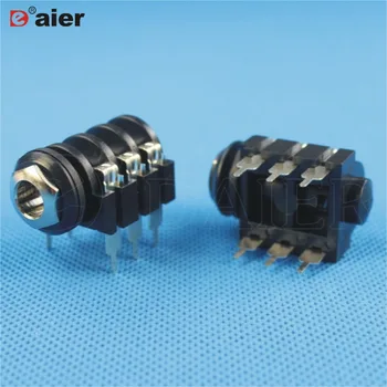 

100PCS PJ-646C Daier plastic 1/4''/ 6.35mm Mono/Stereo Enclosed Phone Jack