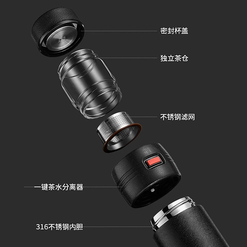 KAXIFEI Termos бутылка из нержавеющей стали для заварки чая горячей воды вакуумные