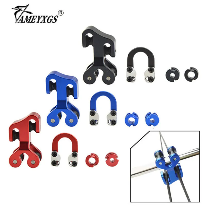 

1set Archery D Loop 1/8" 3/16" Compound Bow Peep Sight Set And Bowstring Splitter Slider Bow Arrow Hunting Shooting Accessories