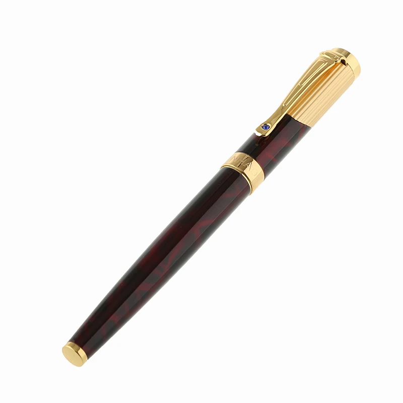 Jinhao 9009 черная и Золотая Роскошная Алмазная перьевая ручка 0,5 мм Металлические перьевые ручки для офисных принадлежностей подарочная ручка