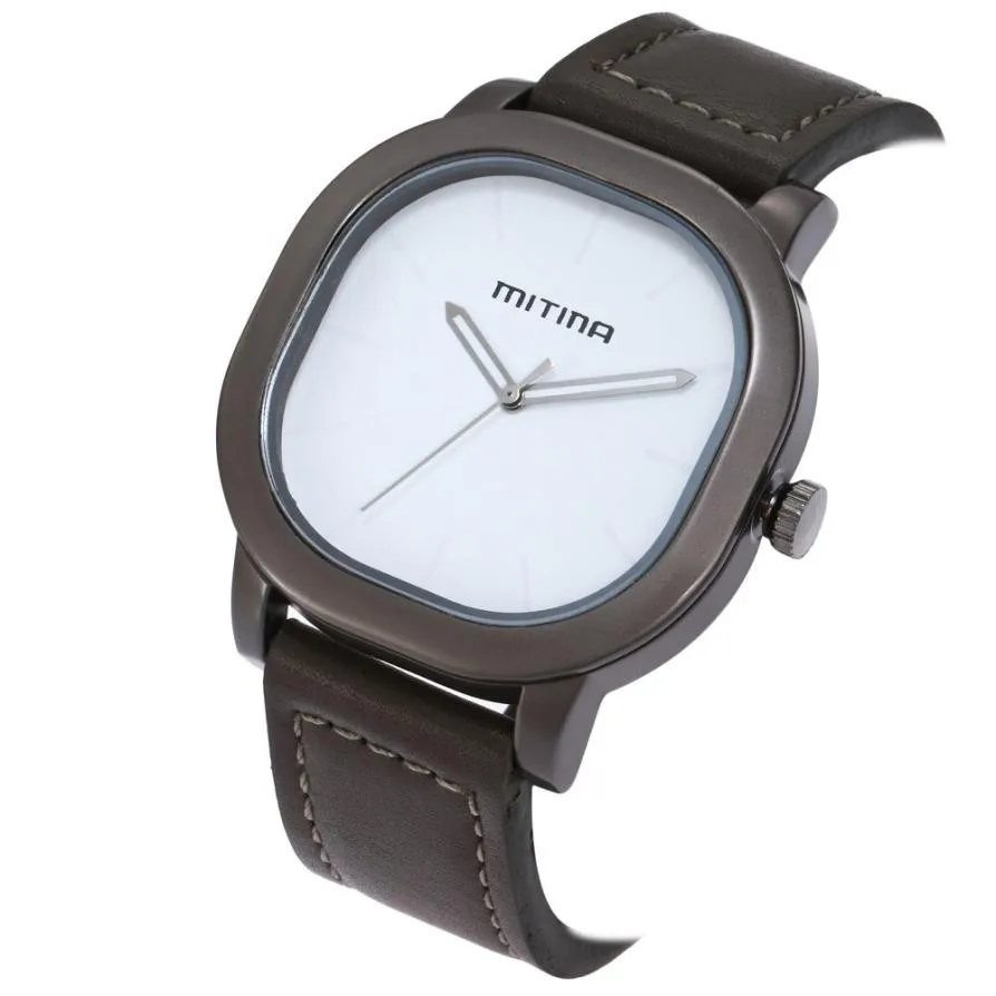 

New Arrivals Women Men Fashion Leather Band Analog Quartz Round Wrist Watch Watches reloj mujer Horloges Uhren Damen clock xfcs