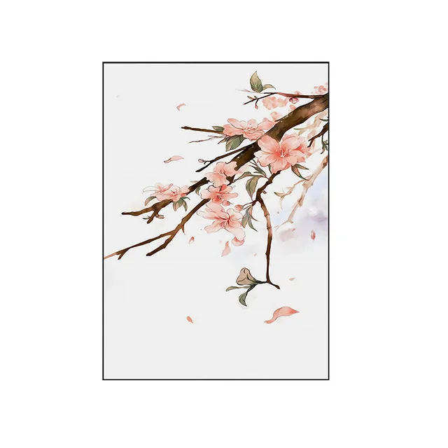 Japan-Style-watercolor-Landscape-Pink-Flower-Cherry-Canvas-Painting-poster-Art-Wall-Picture-girl-cute-For.jpg_640x640 (5)