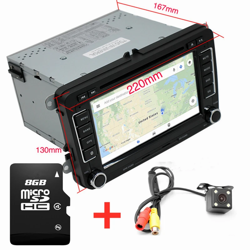 Discount WETOWE D6 CAR DVD PLAYER DUAL DIN BLUETOOTH FM RADIO Player GPS  Car Multimedia player automotivo GPS   for Volkswagen  WW 2