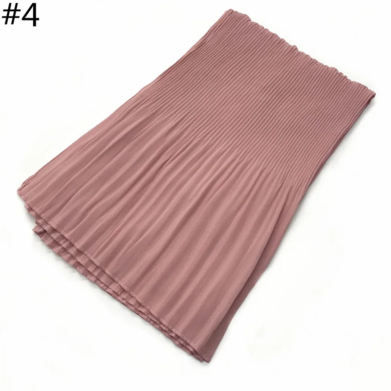 number 4 color Однотонные мягкие модные шали, шифоновый шарф, шаль, хиджаб, мусульманский головной платок, исламский шарф, женские шарфы, 10 шт./партия - Цвет: number 4 color