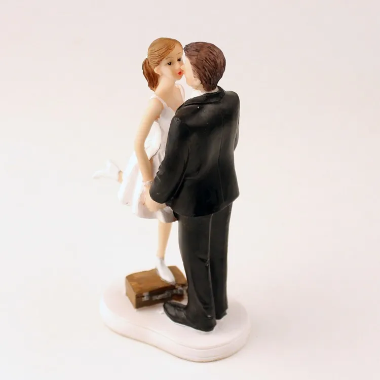 Поцелуй, и мы не Статуэтка невесты жениха свадебный торт Топпер