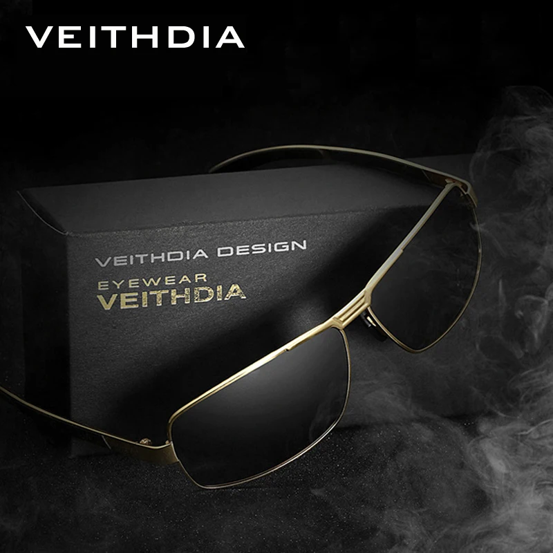 Мужские солнцезащитные очки VEITHDIA винтажные брендовые дизайнерские с