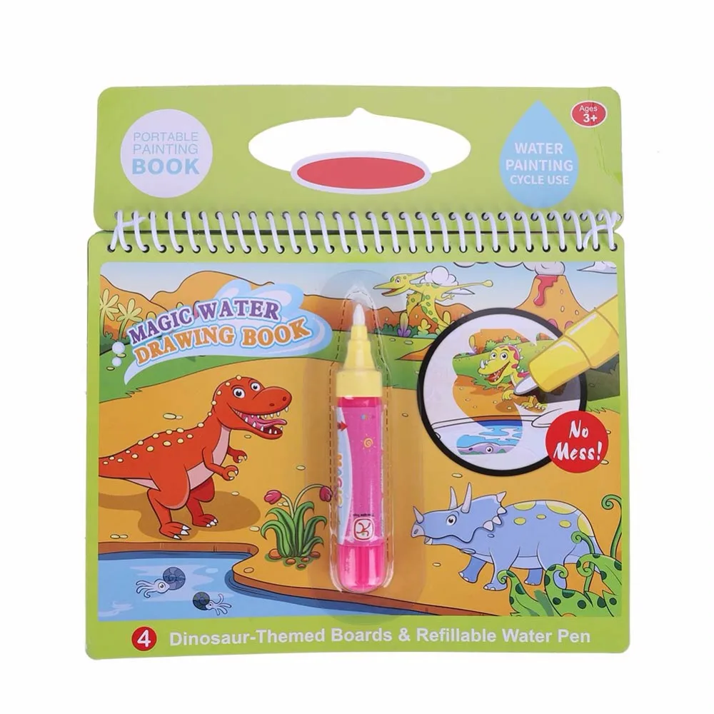 Новая волшебная книга для рисования водой с ручкой для рисования многоразовая раскраска для детей Мальчики Девочки Обучающие игрушки доска для рисования