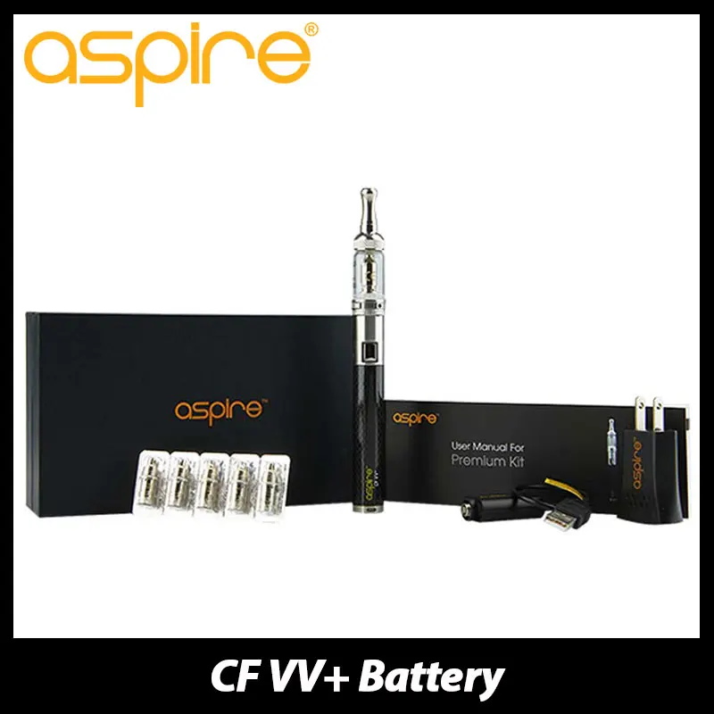 

Original Aspire Premium kit with Aspire Nautilus Mini Atomizer 2ml Tank 510 Threaded with CF VV+ battery 1000mah E-cig Kit