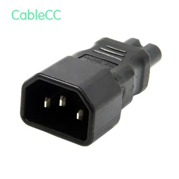 

1pcs/Standard Molded IEC 320 C14 Socket to IEC C7 Plug AC Power Adapter Set UL Approved