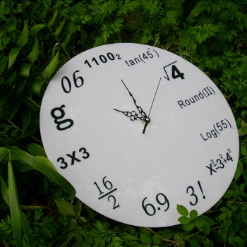 

Math Clock - Unique Wall Clock - Each Hour Marked By a Simple Math Equation