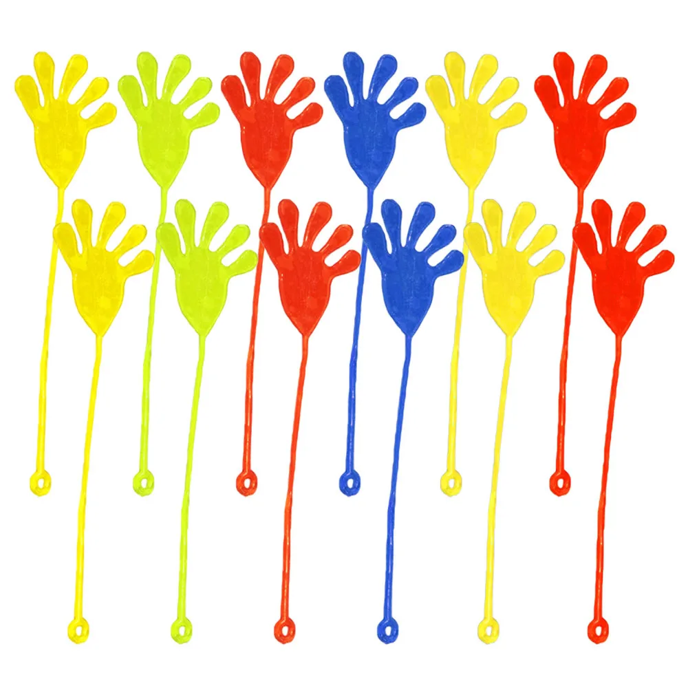 

12 PCS Mini Sticky Hands Jelly Finger Toys for Children Party Favors Birthdays Stocking Stuffer Random Color