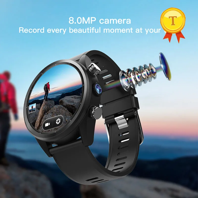 

2019 IP67 Waterproof 4G leather silicone belt Smart watch 1GB RAM 16GB ROM 8.0MP HD Camera with long time standby sim card slot