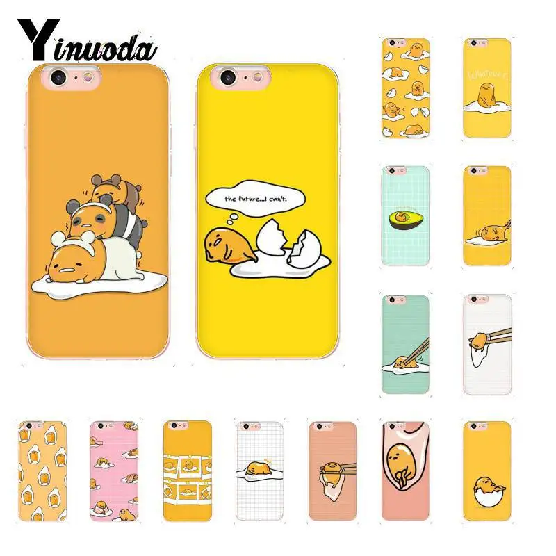 

Yinuoda Funny Cartoon Pattern Lazy Egg Phone Case for iPhone 8 7 6 6S Plus X XS MAX 5 5S SE XR 10 Cases 11 11pro 11promax