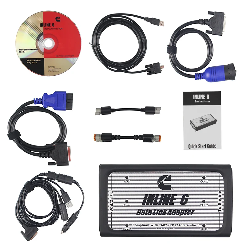 Truck diagnostic tools for INLINE 6 V8.7 V7.62 Data Heavy Duty INLINE6 Cummins Diagnostics Complete INLINE Heavy Duty Truck Diagnostic Tools