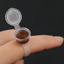 50 шт./лот microblading пигмент Кольца с Чашки шапки татуировки держатель чернил постоянный Макияж ресниц расширить клей держатель Контейнер