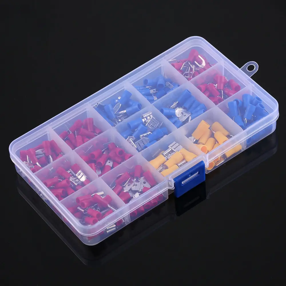 

280PCS Insulated Terminal Assorted Crimp Spade Terminal Insulated Electrical Wire Cable Connector Kit Set Male Female