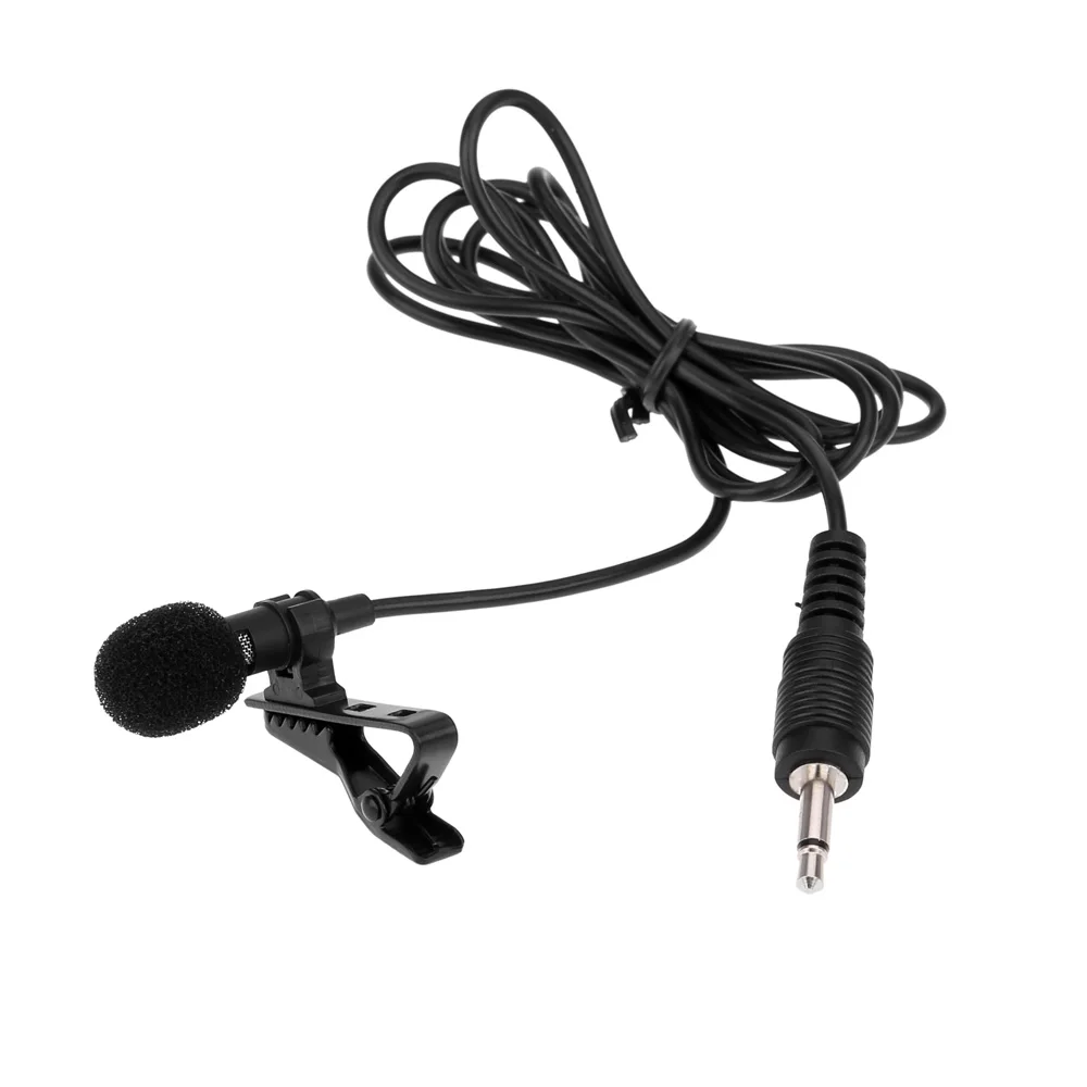 WOVELOT Clip de Lazo de Solapa miniphone para microfono lavalier de Solapa Negro