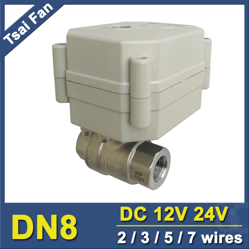 

Tsai Fan DN8 Motorized Ball Valve with Indicator only 1/4'' SS304 Auto Ball Valve For Water Automatic Control