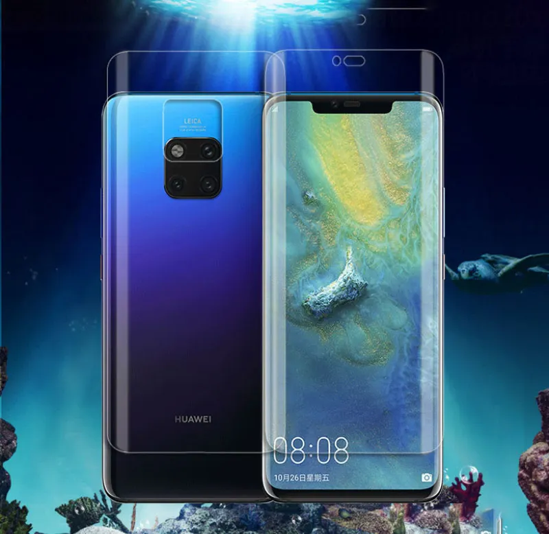 BFOLLOW 5D Защитная пленка для huawei mate 20/20 Pro/20 Lite/20X с мягким полным покрытием+ Аврора задняя пленка анти шок