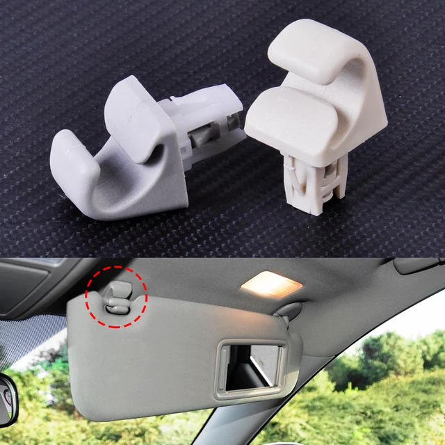 CITALL Plastic Sun Visor Hook Clip Bracket Hanger Fit for Toyota Camry
