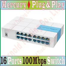 Заменить Tenda S16, 16-Порты и разъёмы Настольный Ethernet-коммутатор 100 Мбит/с авто-переговоры RJ45 Порты Auto MDI/MDIX полный дуплекс на 200 Мбит/с пропускной способности