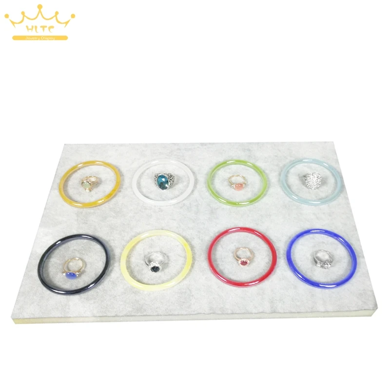 Jewelry Tray Inserts Liners Grey/Black Velvet Ring Bracelet Showed