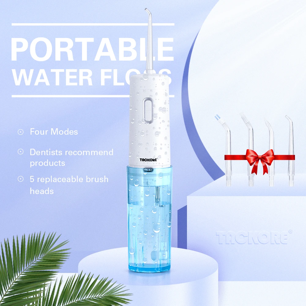 Baratos 5 puntas USB recargable portátil irrigador Oral agua Dental limpiador de dientes plegable mejorado irrigador Dental Jet