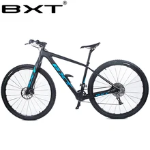 BXT 29 дюймов углеродное волокно горный велосипед 1*11 скоростной двойной дисковый тормоз 2" MTB Мужской Велосипед 29er колеса S/M/L рама полный велосипед