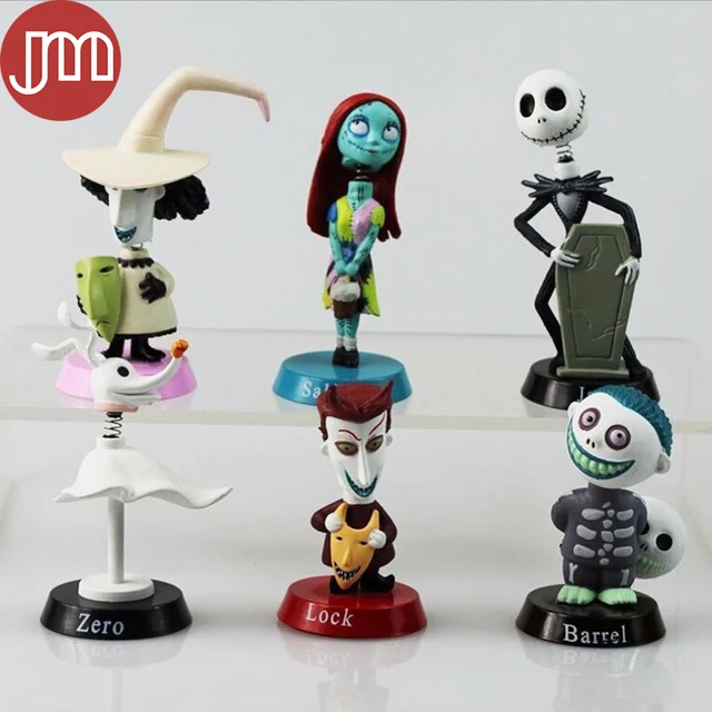new 6 pcs jack skellington toy nightmare before christmas tim burton barrel moving action figure playset - Nightmare Before Christmas Action Figures new 6 pcs jack skellington toy nightmare before christmas tim burton barrel moving action figure playset - Nightmare Before Christmas Action Figures