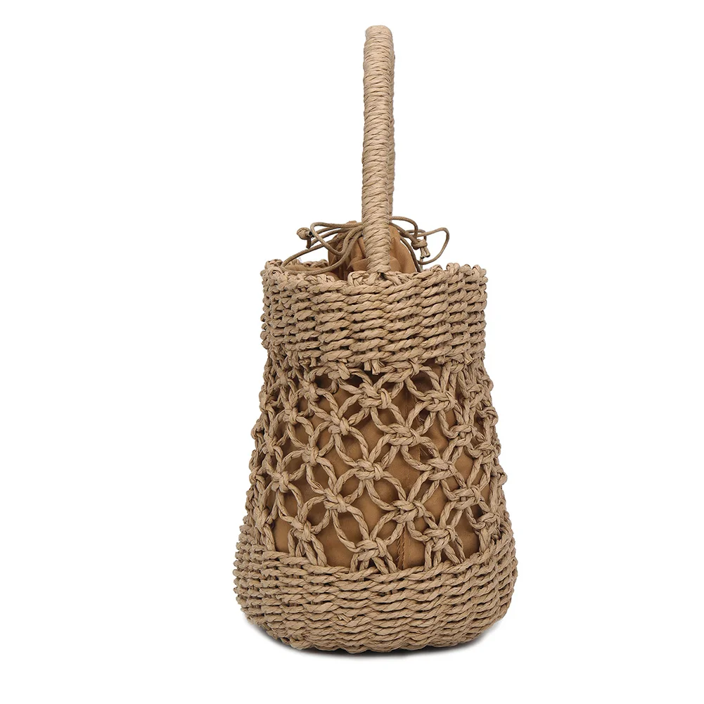 Для женщин сумки из натуральной кожи ручной работы плетеная солома сумка большой вместимости, летняя пляжная сумка вечерние MSJ99
