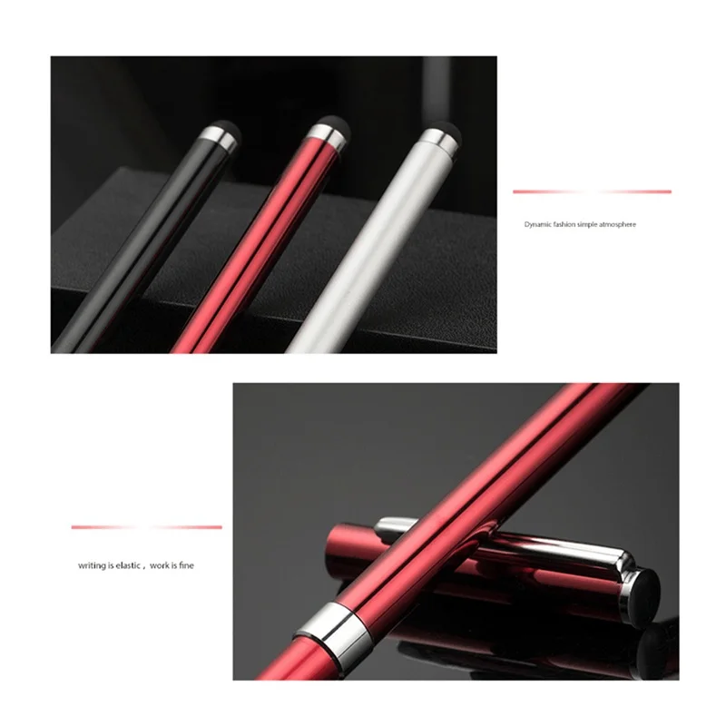 Металлическая ручка для воды стилус Деловой Подарок емкостная ручка для сенсорного экрана заправка: черный