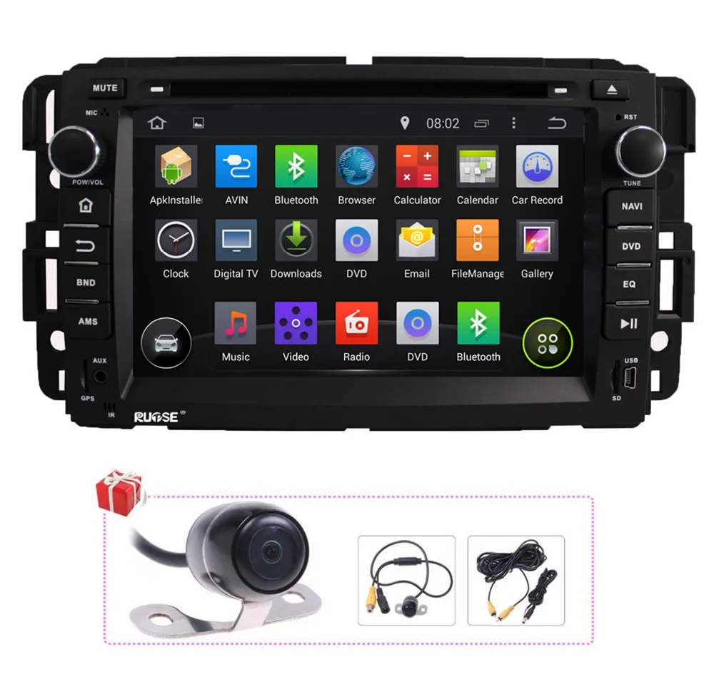 Camera+8G Map Android 5.1 Car DVD GPS Navigation Stereo