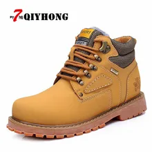 New Autumn Winter Men 'S Tooling Boots Leather Rivets Boots Casual Men' S Shoes Plus Size 38-44 QIYHONG Brand asifn autumn winter men s martin boots men bota masculina casual tooling shoes man leather wild european american fashion