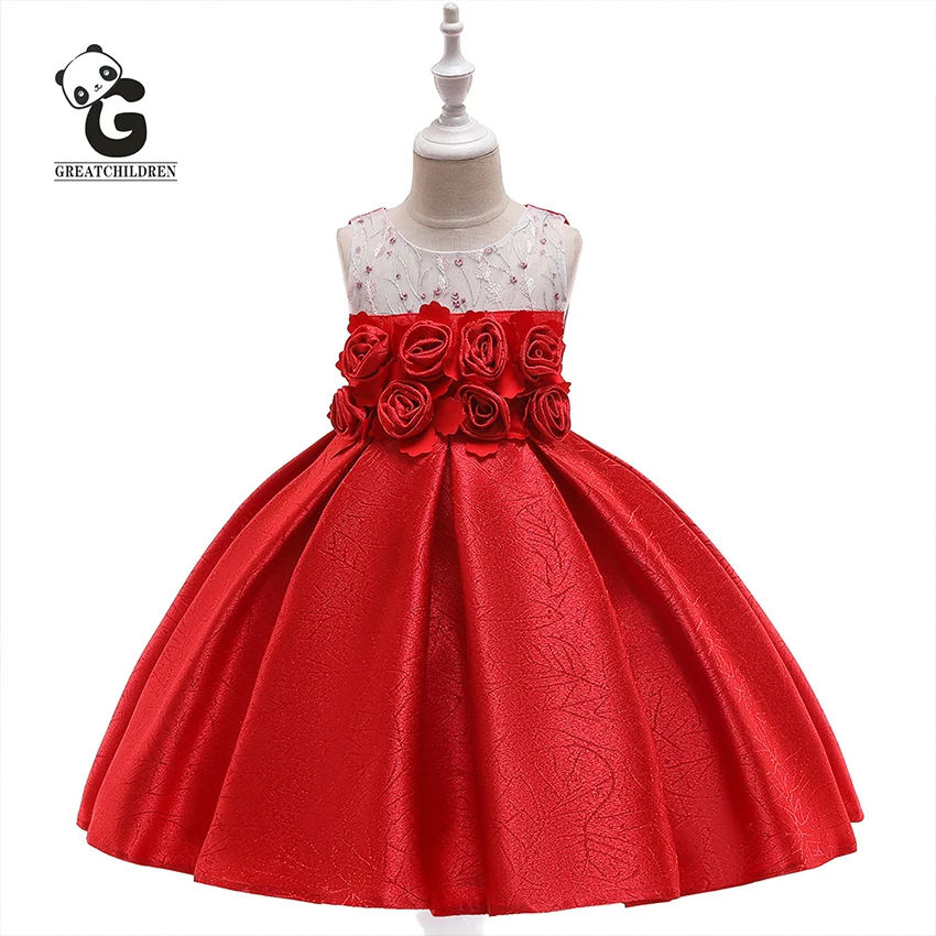 

Kids Dresses for Girls Evening Party Dress 2019 Flower Girl Dresses Costume Kids Princess Flower Girls Wedding Dress