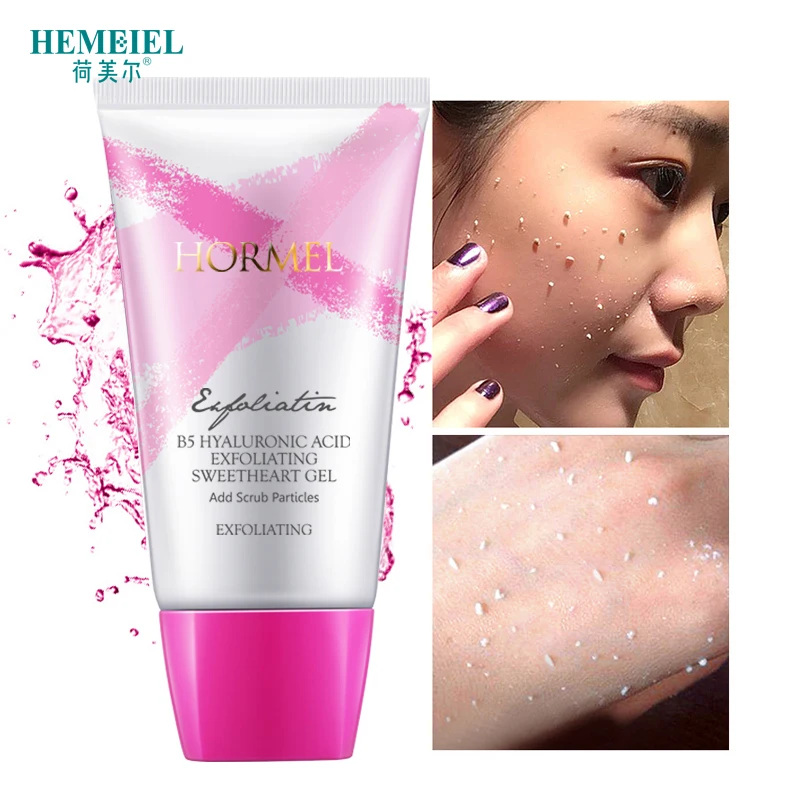 

HEMEIEL Hyaluronic Acid Exfoliating Facial Scrubs & Polish Peeling Gel Smoothen Acne Blackhead Face Cleanser